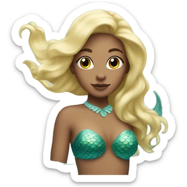 blonde mermaid  sticker