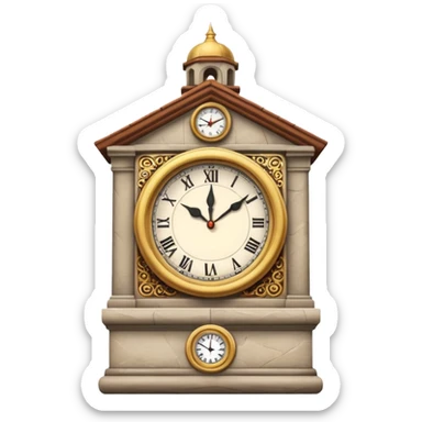 make an emoji which are a clock tower   but the tower is rond sticker