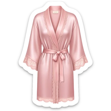 Light pink silk lace robe sticker
