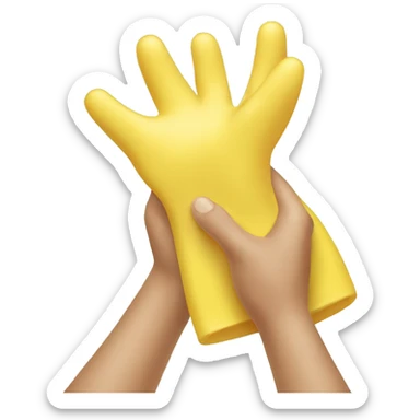 washing yellow hands with soap sticker