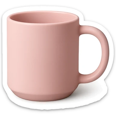 pink coffee cup, stylish sticker