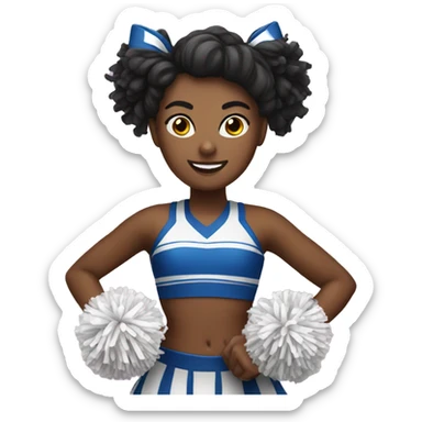 Cheerleader with pom-poms sticker