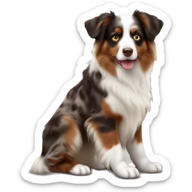 Red Merle Australian shepherd  sticker