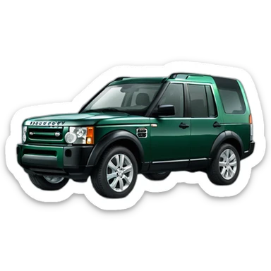 Racing green land rover Discovery 3 sticker