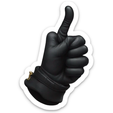 thumb up, magical style, gothic glove sticker