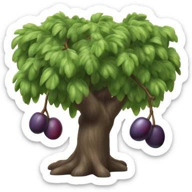 Plum tree sticker