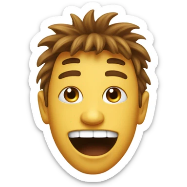 crazy head coming out of toilet sticker