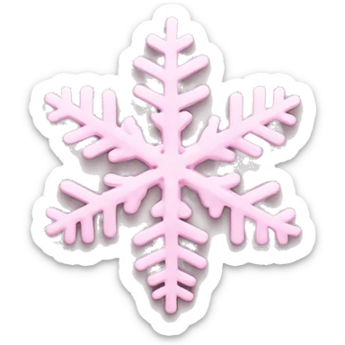 pastel pink snowflake  sticker