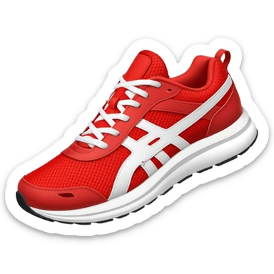 fast shoes, red and white sticker