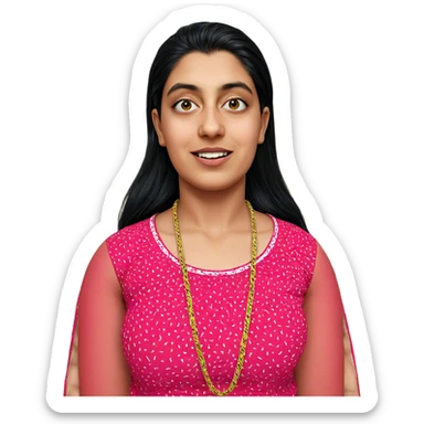 realistic portrait of girl sticker