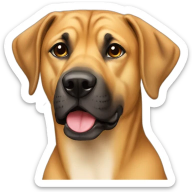 Black mouth cur dog sticker