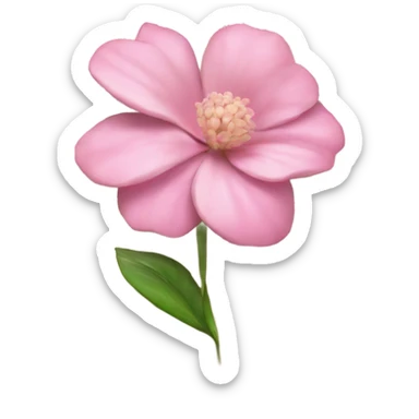 Realistic Open book with light pink flower inside sticker