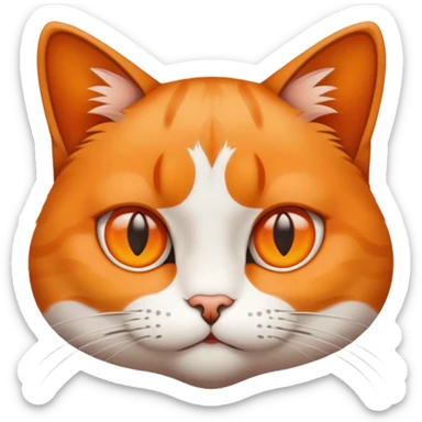 suspicious-looking cat with narrowed eyes, plotting something sticker