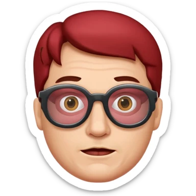 man with SPAM meat GLASSES  sticker