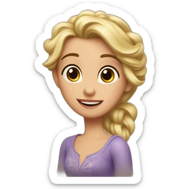 Imagen al estilo Disney Pixar de tienda de lanas e hilos sticker