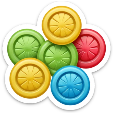 Realistic Sour hard candy with sour dust sticker