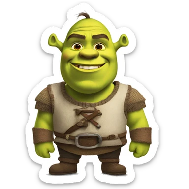 Shrek with a gyatt  sticker