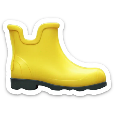Tulips in yellow rain boot  sticker