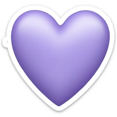 lavender color heart  sticker