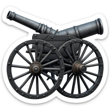 Civil war cannon sticker