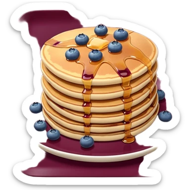 Blueberry pancakes  Burgundy sticker