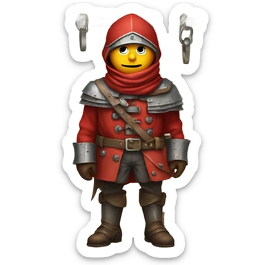 the red baron on the gallows from the game The Witcher 3 sticker