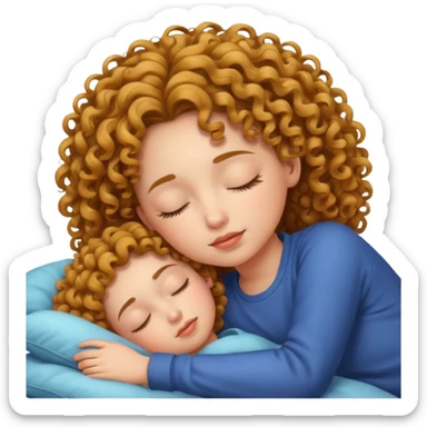 Curly girl sleepin  sticker