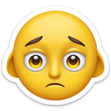 side eyeing emoji with one raised eyebrow sticker