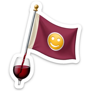 Bandera color vino sin detalles sticker