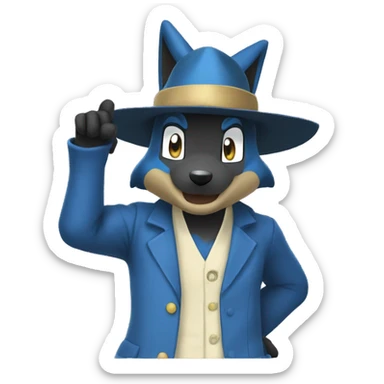 Lucario saying GG sticker