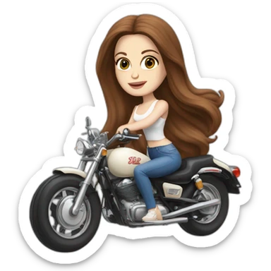 lana del rey on a motorbike sticker