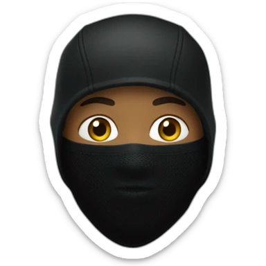 a young man with nike black balaclava sticker