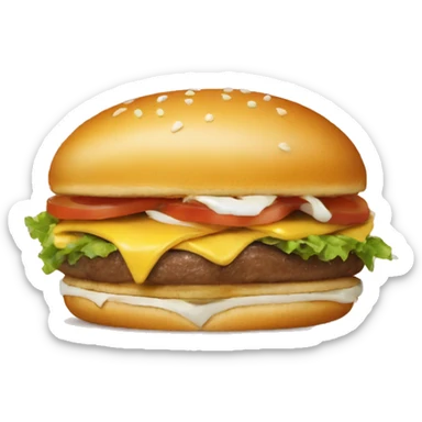 Macron mange hamburger sticker