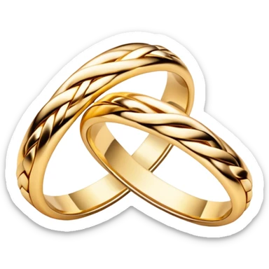 Wedding rings intertwined sticker