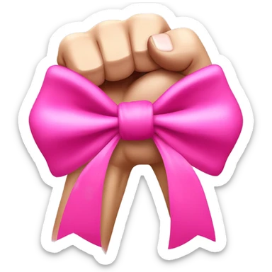 biceps with a pink bow sticker