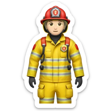 yellow Firefighter Suit no human sticker