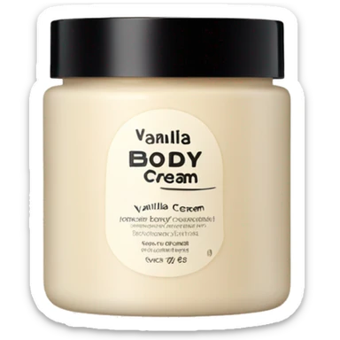 Vanilla Body Cream  sticker