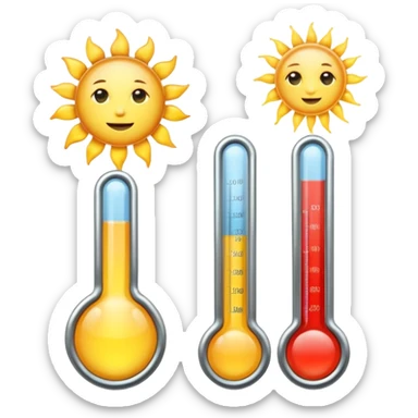 high-temperature thermometers and the sun sticker