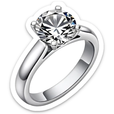 glitter white diamond married ring sticker