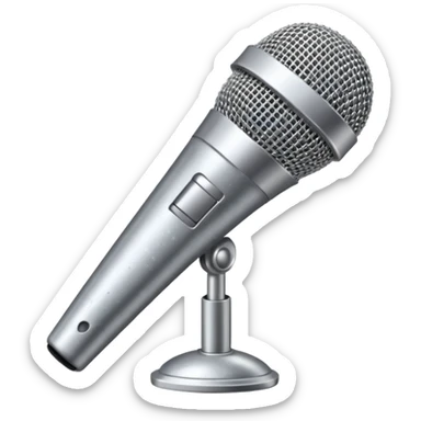 A microphone with gitter sticker