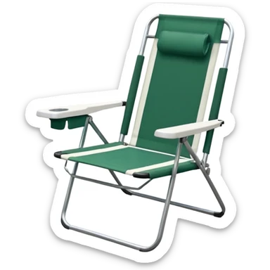 forest green and white lawn chairf sticker