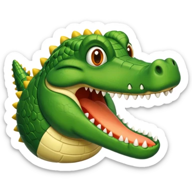code writing crocodile sticker