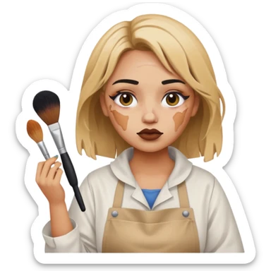 clumsy makeup artist sticker