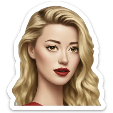 Portrait Amber Heard sticker