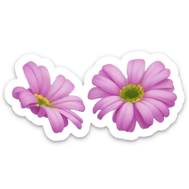 Flower فتاه شعرها وردي ولديها وشم قلب تحت عينها و شعرها طويل sticker