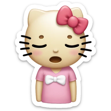 Hello kitty crying sticker