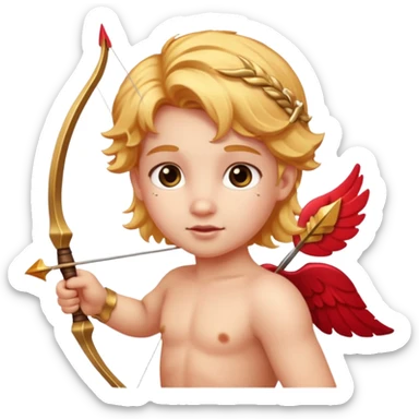 Cupid with bow and arrow sticker
