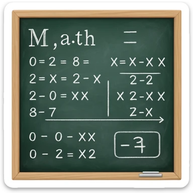 math formula on a chalkboard sticker