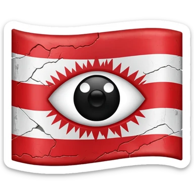 Flagge mit einen Schwarzen Auge sticker