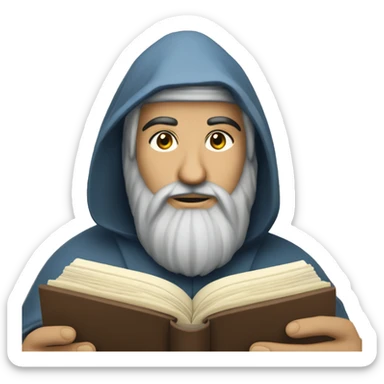 Nizami Ganjavi persian medieval author with a book in hands sticker